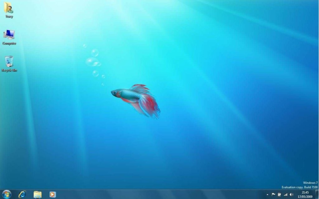 Windows 7 Desktop The new windows 7 desktop