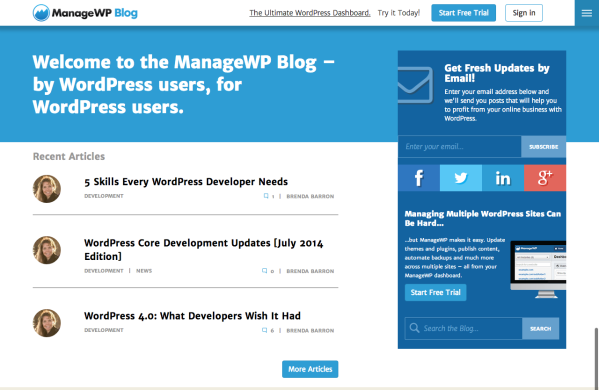Manage WP Blog