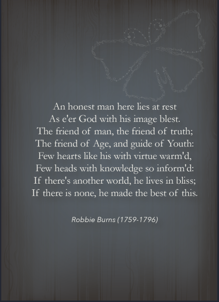 Robert Burns Poem - Grief