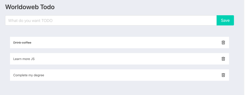 JavaScript to-do list