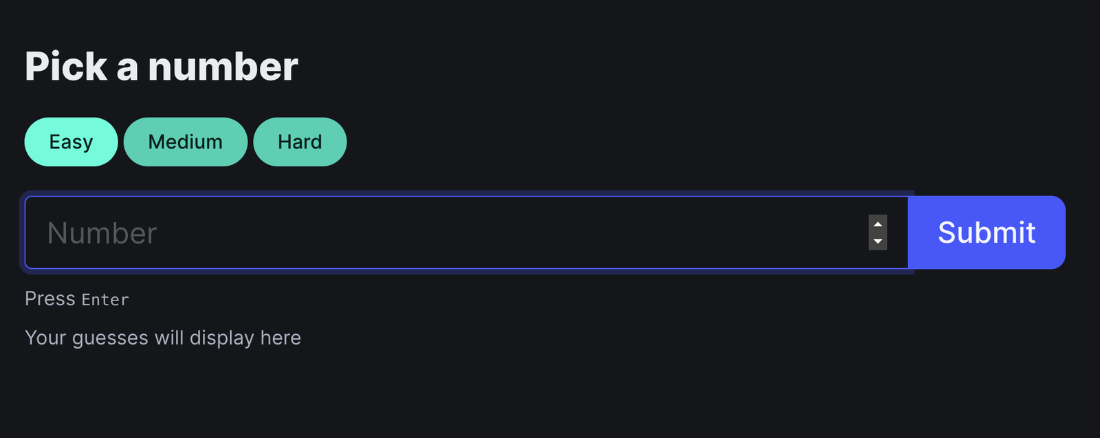 JavaScript Guessing Game 2024