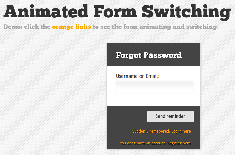 Animated Form Switching