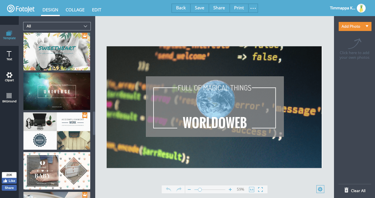 FotoJet - Google + Header