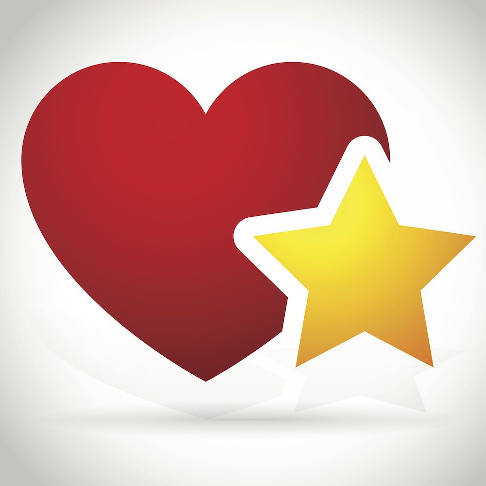 Heart Star Vector- Facebook