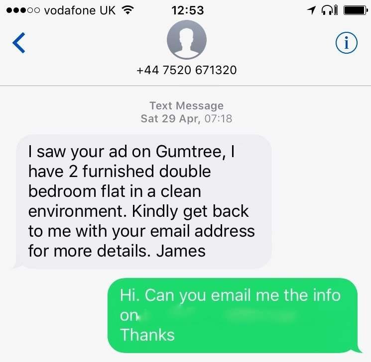 James Campbell Text Message