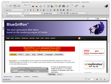 BlueGriffon-Screenshot