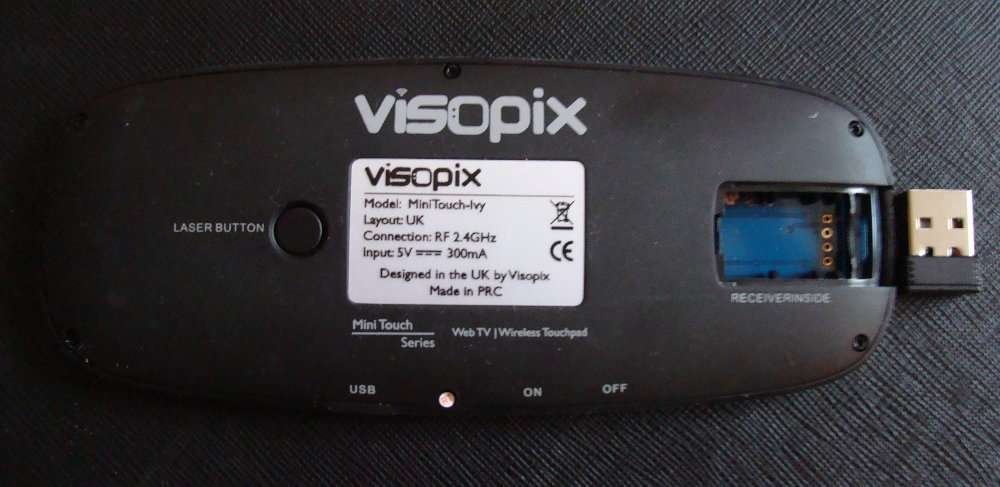 Rear of Visopix Ultra Mini Keyboard Rear Image of Visopix