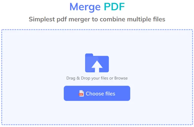 Merge PDF screenshot