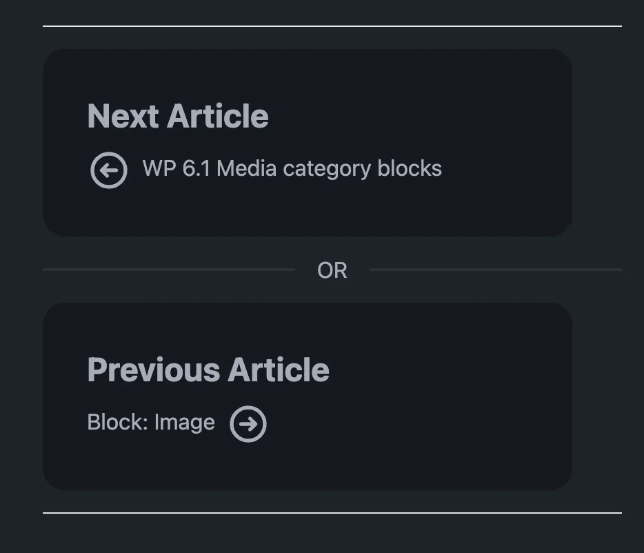 Next/Previous Post Navigation on small screen
