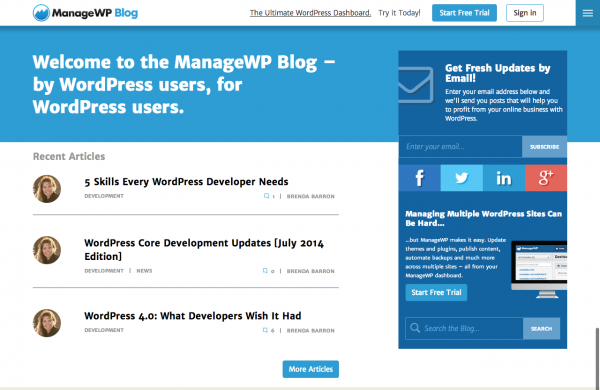 Manage WP Blog