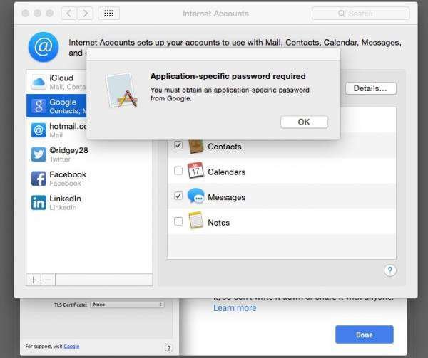 Google Account Password Screenshot